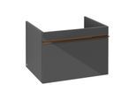 Villeroy und Boch Venticello Waschtisch-Unterschrank A93305FP 60,3 x 42 x 50,2 cm, Griff Copper, Glossy Grey
