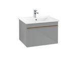 Villeroy und Boch Venticello Waschtisch-Unterschrank A93305RA 60,3 x 42 x 50,2 cm, Griff Copper, Glass Glossy Grey
