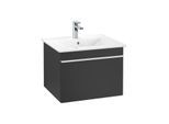 Villeroy und Boch Venticello Waschtisch-Unterschrank A93202PD 55,3 x 42 x 50,2 cm, Griff White, Black Matt Lacquer