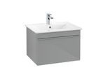 Villeroy und Boch Venticello Waschtisch-Unterschrank A93301RA 60,3 x 42 x 50,2 cm, Griff Chrom, Glass Glossy Grey