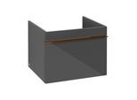 Villeroy und Boch Venticello Waschtisch-Unterschrank A93205FP 55,3 x 42 x 50,2 cm, Griff Copper, Glossy Grey