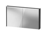 Duravit D-Code Spiegelschrank Verspiegelt DC7108049492000 1200x700x148, Graphit Matt, Steckdose J, LED Beleuchtung