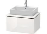 Duravit L-Cube Waschtisch-Unterschrank LC581108585 72 x 54,7 cm, weiß hochglanz, für Konsole, 1Auszug