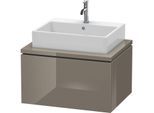 Duravit L-Cube Waschtisch-Unterschrank LC581108989 72 x 54,7 cm, flannel grey hochglanz, für Konsole, 1Auszug