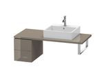 Duravit L-Cube Unterschrank LC583508989 32 x 54,7 cm, flannel grey hochglanz, für Konsole, 2 Schubkästen