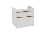 Villeroy und Boch Venticello Waschtisch-Unterschrank A92405E8 60,3 x 59 x 50,2 cm, Griff Copper, White Wood