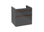 Villeroy und Boch Venticello Waschtisch-Unterschrank A92405FP 60,3 x 59 x 50,2 cm, Griff Copper, Glossy Grey