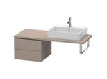 Duravit L-Cube Unterschrank LC583704343 52 x 54,7 cm, basalt matt, für Konsole, 2 Schubkästen