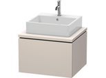 Duravit L-Cube Waschtisch-Unterschrank LC581009191 62 x 54,7 cm, taupe matt, für Konsole, 1Auszug