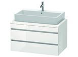 Duravit DuraStyle Waschtisch-Unterschrank DS531802222 90 x 54,8 cm, weiß hochglanz, für Konsole, 2 Schubkästen