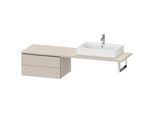 Duravit L-Cube Unterschrank LC585909191 72 x 54,7 cm, taupe matt, für Konsole, 2 Schubkästen