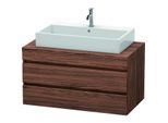 Duravit DuraStyle Waschtisch-Unterschrank DS531902121 100 x 54,8 cm, nussbaum dunkel, für Konsole, 2 Schubkästen