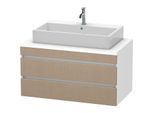 Duravit DuraStyle Waschtisch-Unterschrank DS531907518 100 x 54,8 cm, leinen/weiß matt, für Konsole, 2 Schubkästen