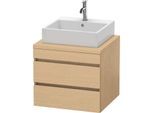 Duravit DuraStyle Waschtisch-Unterschrank DS531503030 60 x 54,8 cm, Eiche natur, für Konsole, 2 Schubkästen