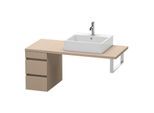 Duravit DuraStyle Waschtisch-Unterschrank DS533507575 30 x 54,8 cm, leinen, für Konsole, 2 Schubkästen