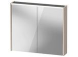 Duravit D-Code Spiegelschrank Verspiegelt DC7106091912000 800x700x148, Taupe Matt, Steckdose J, LED Beleuchtung