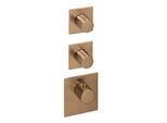 Herzbach Design iX PVD Fertigmontageset 21.522015.1.39 Copper Steel, für Universal-Thermostat-Modul, eckig