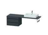 Duravit DuraStyle Waschtisch-Unterschrank DS535904949 70 x 54,8 cm, graphit matt, für Konsole, 2 Schubkästen