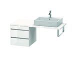 Duravit DuraStyle Waschtisch-Unterschrank DS533702218 50 x 54,8 cm, weiß hochglanz/weiß matt, für Konsole, 2 Schubkästen