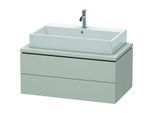 Duravit L-Cube Waschtisch-Unterschrank LC581800707 92 x 54,7 cm, betongrau matt, für Konsole, 2 Schubkästen