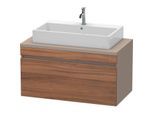 Duravit DuraStyle Waschtisch-Unterschrank DS531407943 100 x 54,8 cm, nussbaum natur/basalt matt, für Konsole, 1 Auszug