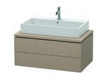 Duravit L-Cube Waschtisch-Unterschrank LC581807575 92 x 54,7 cm, leinen, für Konsole, 2 Schubkästen