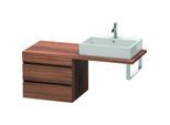 Duravit DuraStyle Waschtisch-Unterschrank DS533807979 60 x 54,8 cm, nussbaum natur, für Konsole, 2 Schubkästen