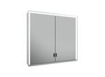 Keuco Royal Lumos Spiegelschrank 14302172301 Wandvorbau, silber-eloxiert, verdecktes Ablagefach, 800 x 735 x 165 mm