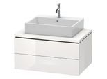 Duravit L-Cube Waschtisch-Unterschrank LC581708585 82 x 54,7 cm, weiß hochglanz, für Konsole, 2 Schubkästen