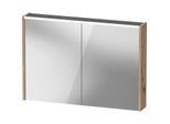 Duravit D-Code Spiegelschrank Verspiegelt DC7107055550000 1000x700x148, Eiche Marmoriert Matt, Steckdose, LED Beleuchtung