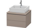Duravit L-Cube Waschtisch-Unterschrank LC581504343 62 x 54,7 cm, basalt matt, für Konsole, 2 Schubkästen