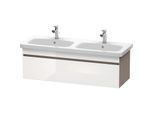 Duravit DuraStyle Waschtisch-Unterschrank DS639802243 123x44,8x39,8cm, 1 Auszug, Becken links/rechts, weiß hochglanz/basalt matt