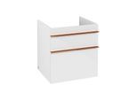 Villeroy und Boch Venticello Waschtisch-Unterschrank A92305DH 55,3 x 59 x 50,2 cm, Griff Copper, Glossy White