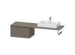 Duravit L-Cube Unterschrank LC585409090 72 x 54,7 cm, flannel grey seidenmatt, für Konsole, 1 Auszug