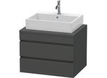 Duravit DuraStyle Waschtisch-Unterschrank DS531604949 70 x 54,8 cm, graphit matt, für Konsole, 2 Schubkästen