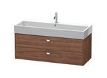 Duravit Brioso Waschtischunterbau BR415701021 1184x459mm, Nussbaum Dunkel/Chrom, 2 Auszüge