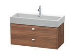 Duravit Brioso Waschtischunterbau BR415601079 984x459mm, Nussbaum Natur/Chrom, 2 Auszüge