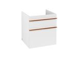 Villeroy und Boch Venticello Waschtisch-Unterschrank A92305MS 55,3 x 59 x 50,2 cm, Griff Copper, White Matt