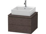 Duravit L-Cube Waschtisch-Unterschrank LC581507272 62 x 54,7 cm, eiche dunkel gebürstet, für Konsole, 2 Schubkästen
