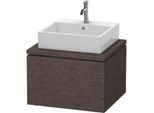Duravit L-Cube Waschtisch-Unterschrank LC581007272 62 x 54,7 cm, eiche dunkel gebürstet, für Konsole, 1Auszug