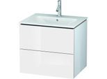 Duravit L-Cube Waschtischunterbau LC624002222 Weiß Hochglanz, 62x55,5x48,1cm, 2 Schubladen