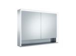 Keuco Royal Lumos Spiegelschrank 14304171304 1000x735x165mm, silber-eloxiert, Spiegelheizung, 2 kurze Türen, Wandvorbau