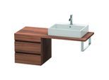 Duravit DuraStyle Waschtisch-Unterschrank DS533707979 50 x 54,8 cm, nussbaum natur, für Konsole, 2 Schubkästen