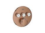 Grohe Grohtherm Smartcontrol Fertigmontageset 29121DL0 warm sunset gebürstet, rund, UP-Thermostat, 3 Absperrventile