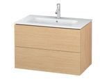 Duravit L-Cube Waschtisch-Unterschrank LC624103030 82 x 48,1 cm, Eiche natur, 2 Schubkästen, wandhängend