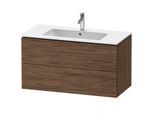 Duravit L-Cube Waschtisch-Unterschrank LC624202121 102 x 48,1 cm, nussbaum dunkel, 2 Schubkästen, wandhängend