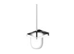 Steinberg Serie 450 Toiletten-Bürstengarnitur 4502901 mit Glas satiniert, Messing, chrom