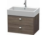 Duravit Brioso Waschtischunterbau BR415401051 684x459mm, Pine Terra/Chrom, 2 Auszüge