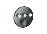 Grohe Grohtherm Smartcontrol Fertigmontageset 29121A00 hard graphite, rund, UP-Thermostat, 3 Absperrventile