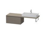 Duravit L-Cube Unterschrank LC583909090 82 x 54,7 cm, flannel grey seidenmatt, für Konsole, 2 Schubkästen